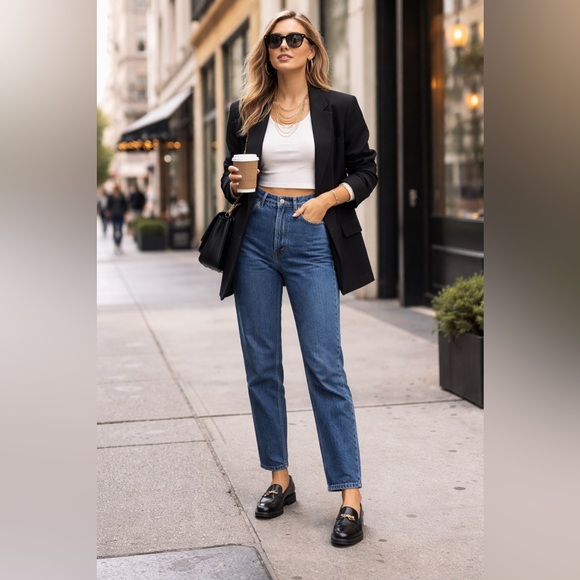 Levi's Denim - LEVI'S Women's Vtg 2006 550 Blue Relaxed Fit Tapered leg High Rise Mom Jeans 16